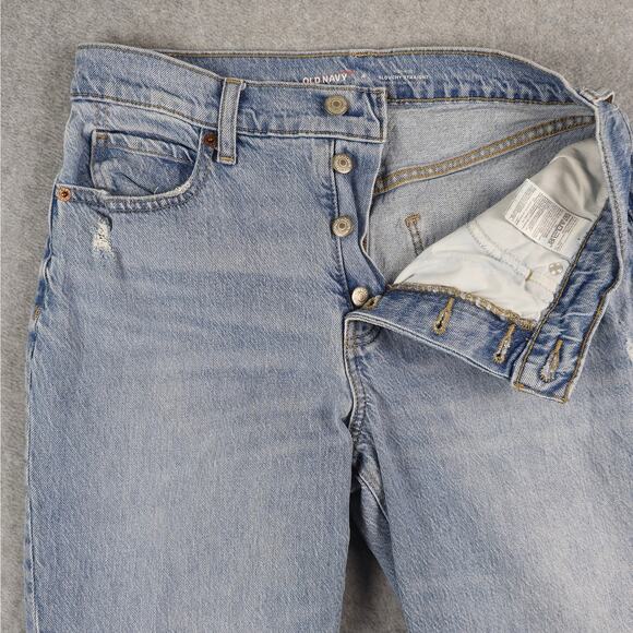 Old Navy Jeans Womens Size 4 High Rise Slouchy Straight Button Fly 29" Waist - Picture 3 of 16
